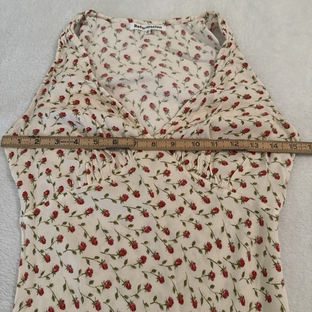 Reformation Calix Ivory Madison Floral Mini Dress Size Small Fairy Coquette Grad - Picture 14 of 16